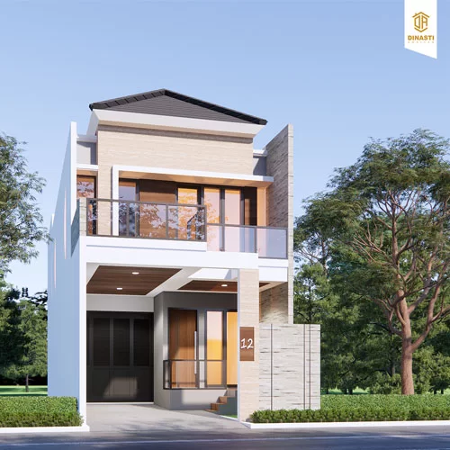 Rumah Mewah 2 Lantai dengan Garasi