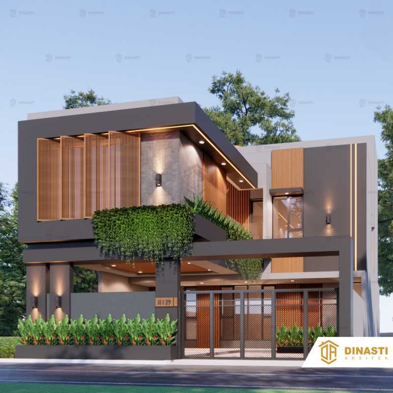 Desain Rumah 2 Lantai gaya Industrial