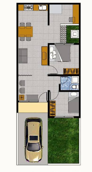 Denah rumah type 36 1 kamar