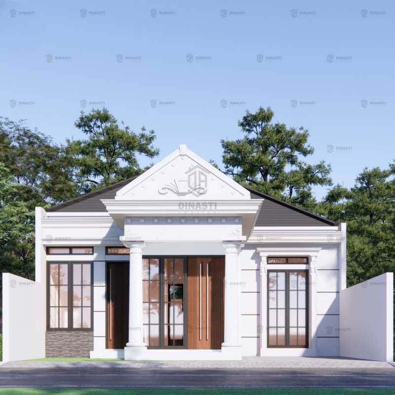 Rumah Villa Resort Warna Putih Serba Minimalis