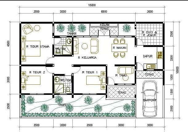 Desain Rumah Minimalis 3 Kamar Tidur