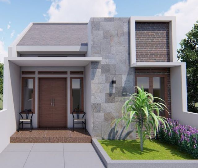 ukuran 7x12 desain rumah sederhana 3 kamar di kampung