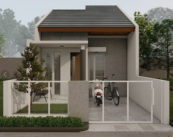 Tampak Depan Rumah Lebar 5 Meter 1 Lantai