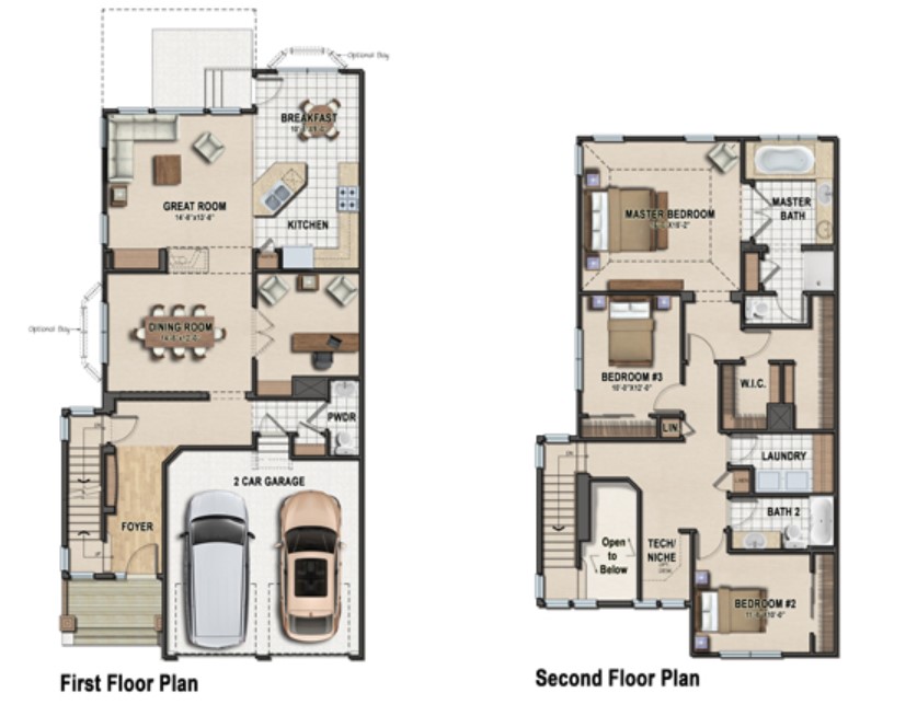 denah rumah 9x7 2 lantai
