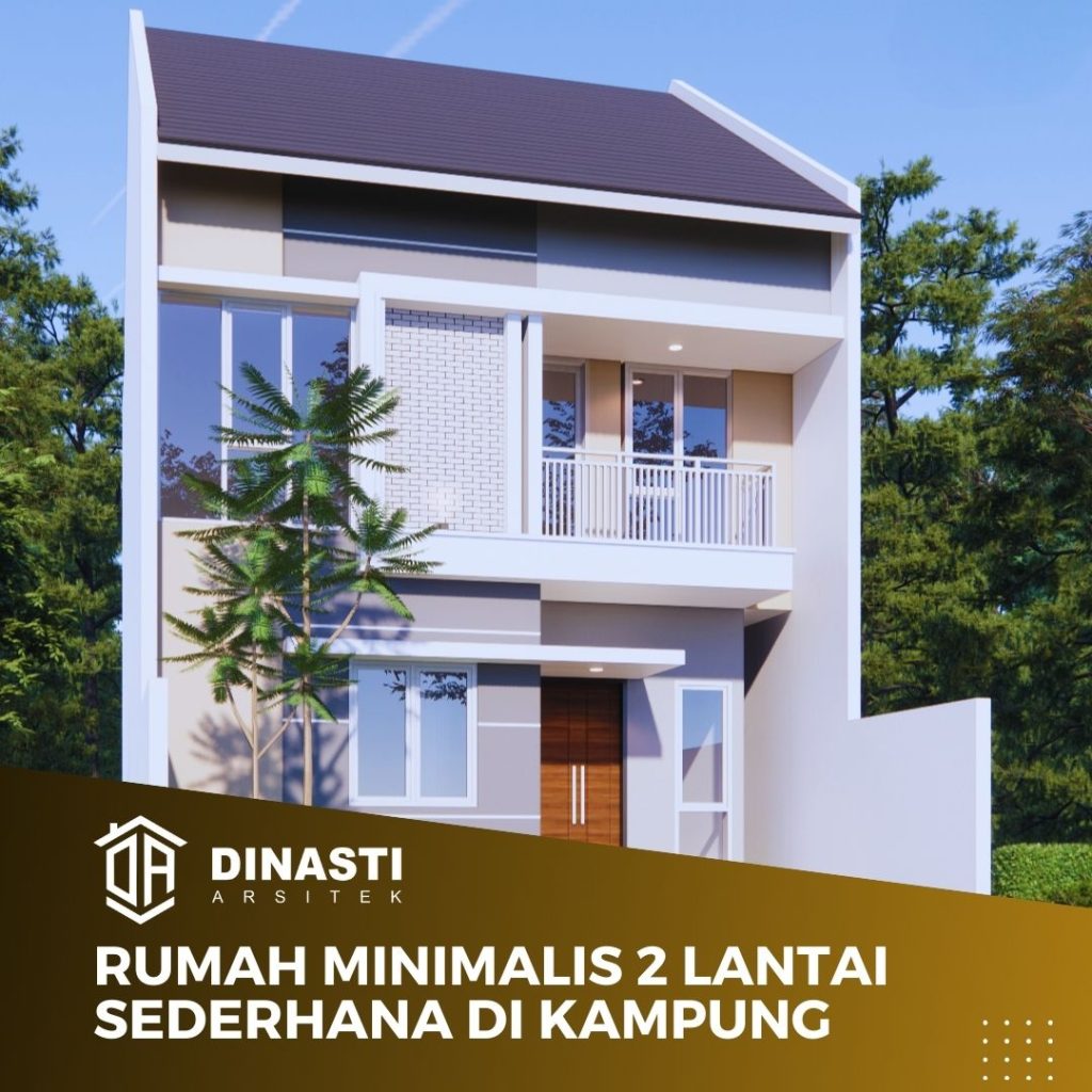 rumah lantai 2 sederhana di kampung