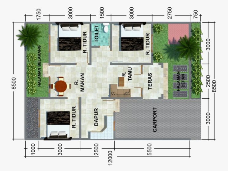 Rumah Minimalis 3 Kamar Tidur