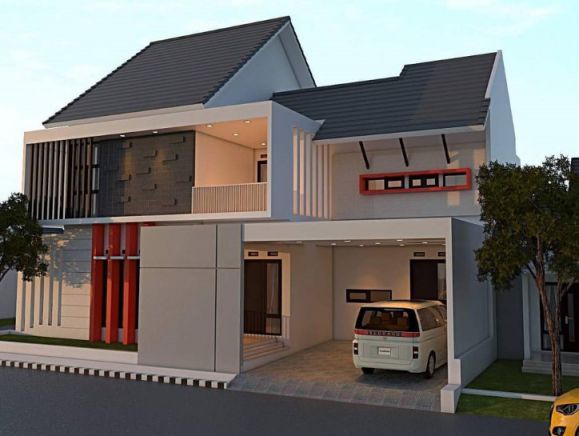 Rumah Atap Pelana Tampak Depan