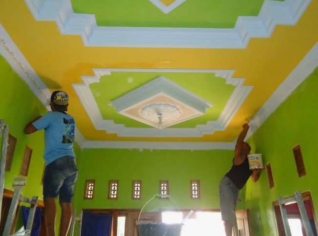 warna cat ukuran 7x12 desain rumah sederhana 3 kamar di kampung