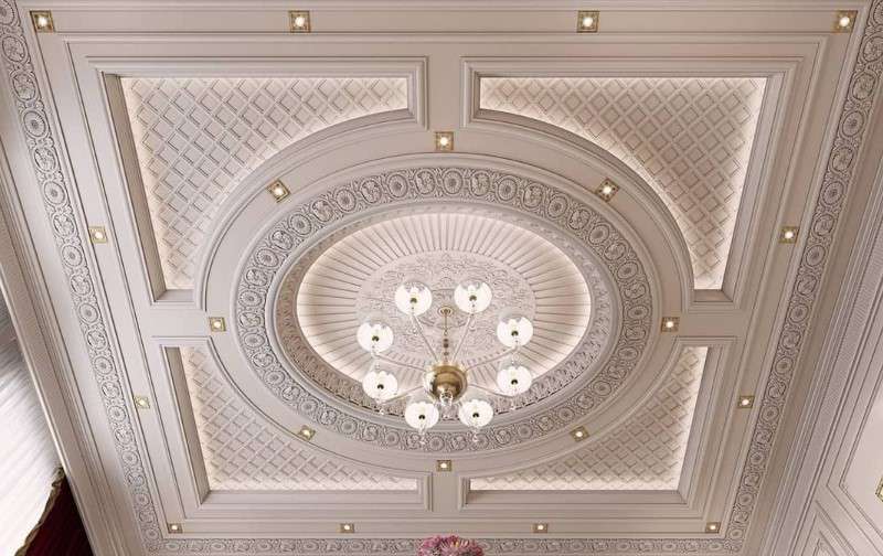 motif plafon gypsum ruang tamu