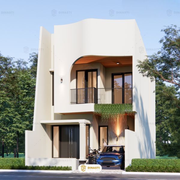 Desain rumah 2 lantai minimalis modern elegan