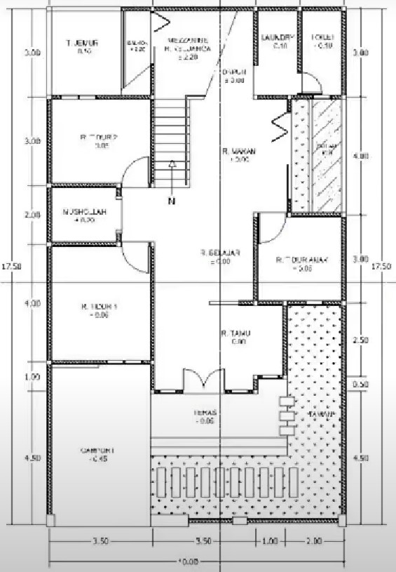 Denah Rumah Mezzanine Minimalis