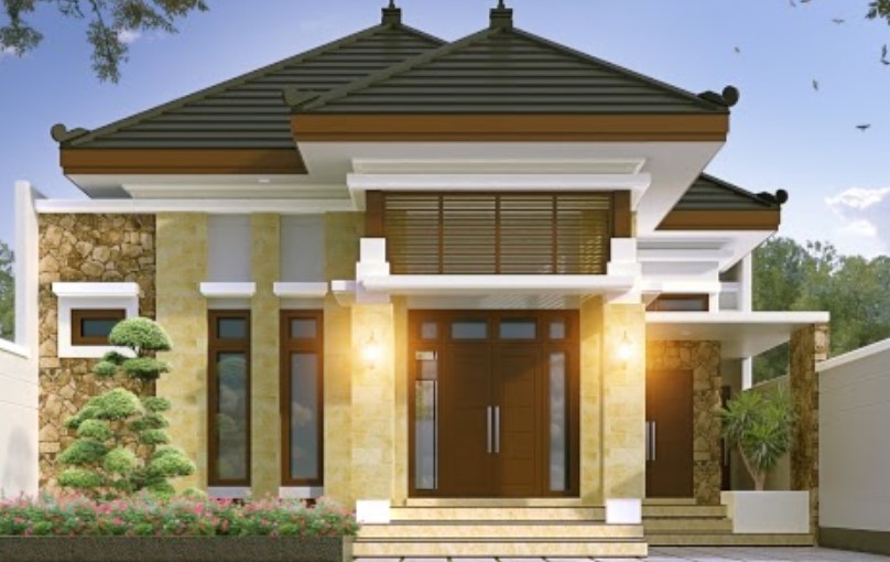 Rumah 6x9 Tampak Depan dengan Sentuhan Tradisional