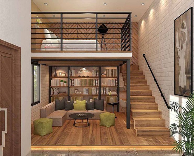 desain mezzanine rumah minimalis