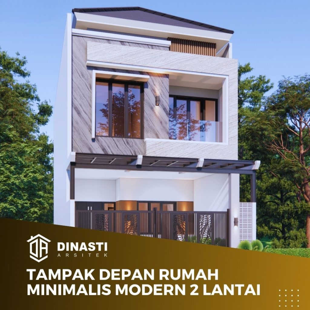Tampak Depan Rumah Minimalis Modern 2 Lantai