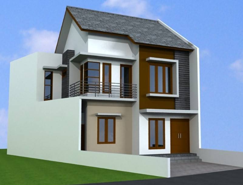 Rumah 2 Lantai Sederhana di Kampung