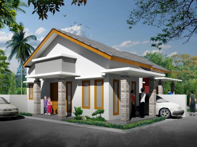 Ukuran 7x12 desain rumah sederhana 3 kamar di kampung