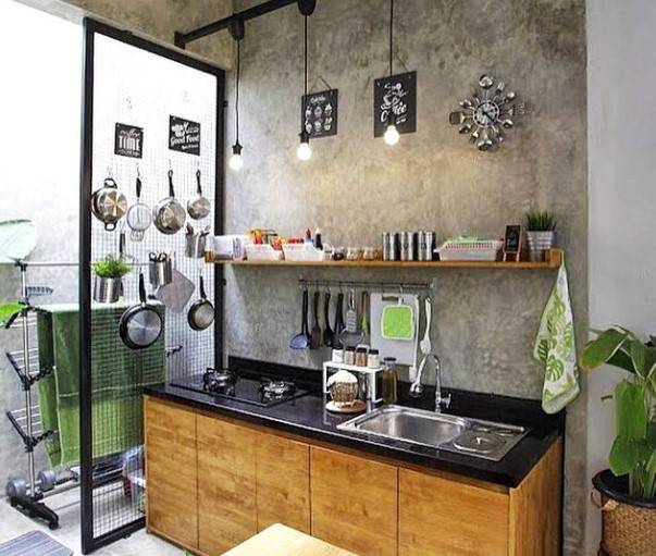 Inspirasi Desain Dapur Industrial Kecil