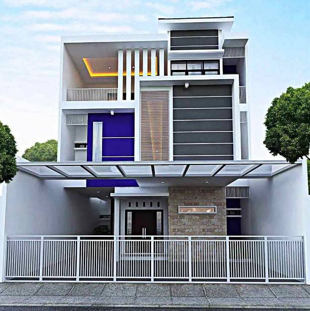 desain rumah minimalis modern 2 lantai ukuran 8x10