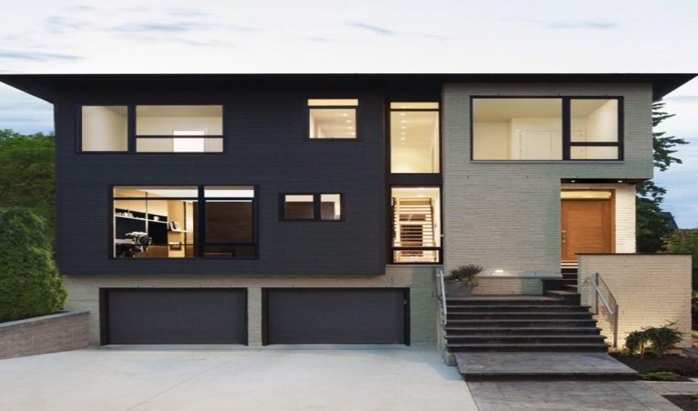 kombinasi cat rumah warna hitam gaya industrial