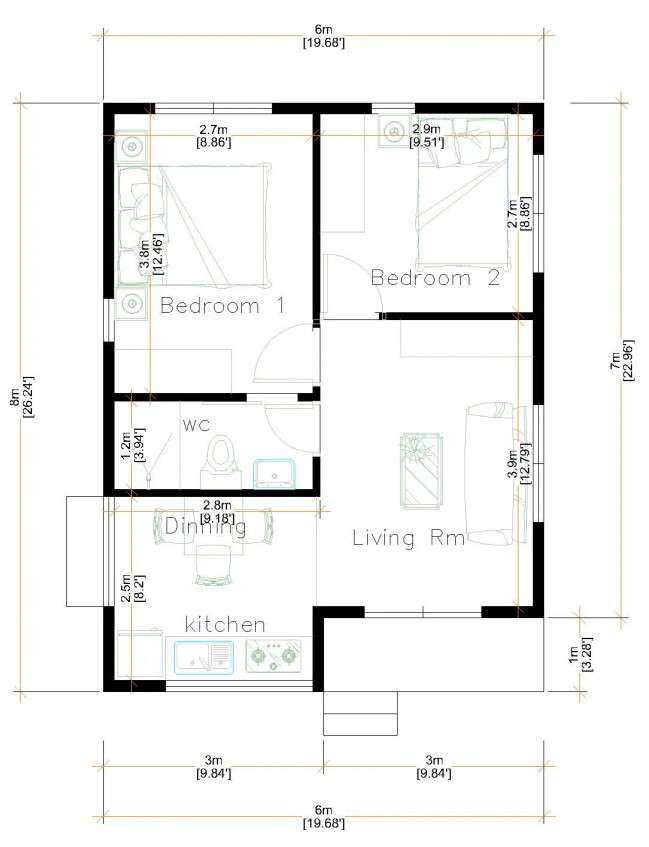 Denah Rumah lantai 1 