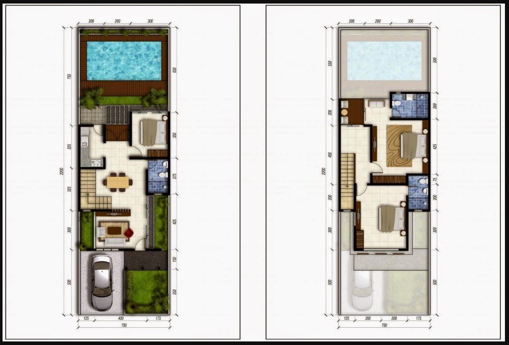 Desain Rumah Sederhana 3 Kamar Dengan Kolam Renang