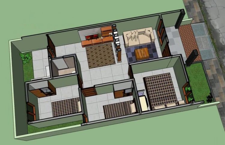 Desain rumah minimalis ukuran 6x10 meter