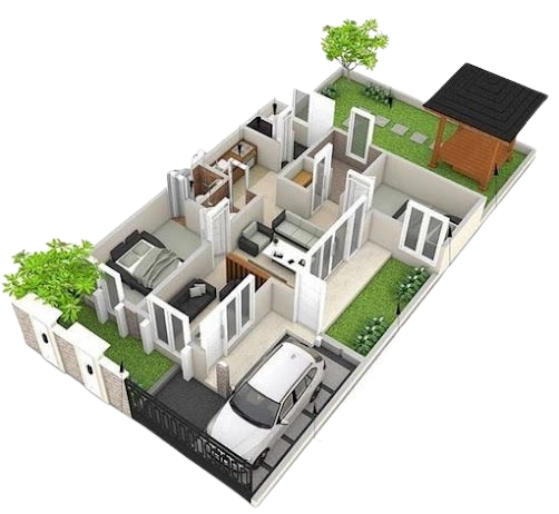 Desain denah Lantai 1 untuk Hunian Nyaman Anda