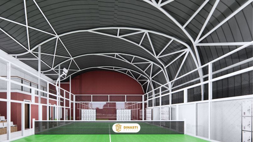 Desain lapangan padel standar internasional