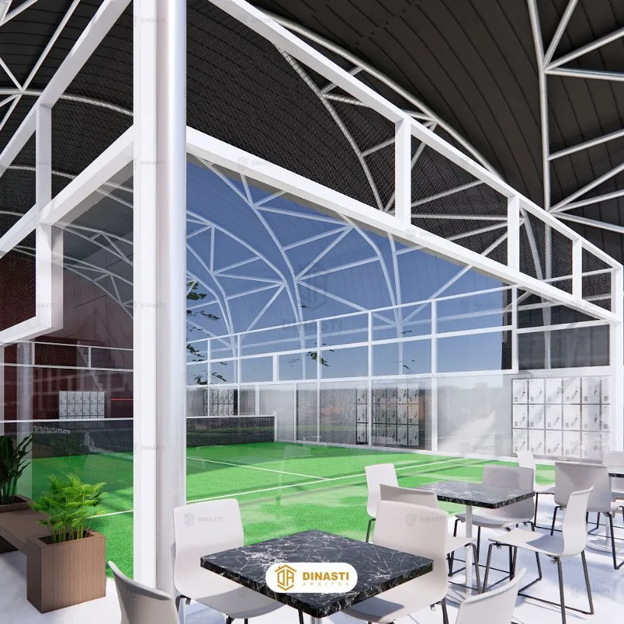 jasa desain lapangan padel indoor
