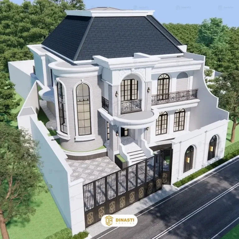 jasa desain rumah klasik 2 lantai