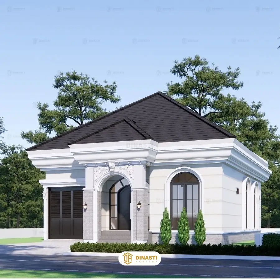 desain rumah klasik lebar 7 meter 1 lantai